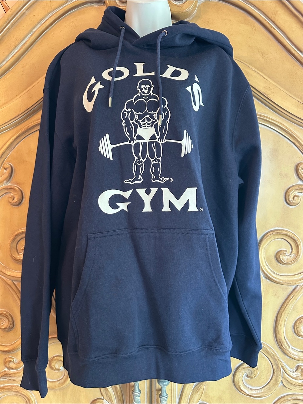 NWT Golds Gym Navy Pullover Hoodie with Logo